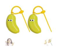 Alapek Custodia per spazzolino da denti a banana, con dispenser di dentifricio, custodia portatile per spazzolino da denti, custodia per spazzolino da denti, divertente porta spazzolino da frutta