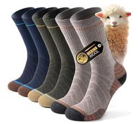 Alaplus calze di lana merino calze da trekking all'aperto, calze professionali da trekking in lana merino, calze sportive anti-bolle per uomini e donne, 3 paia, multicolore, 39-42