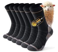 Alaplus Merino calzini di lana calzini da trekking all'aperto, calzini da trekking professionali in lana merino, calzini sportivi anti-bolla calzini da corsa per uomini e donne, 3 paia, nero, 39-42