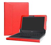 Alapmk Specialmente Progettato PU Custodia Protettiva in Pelle per 11.6" Acer Chromebook 11 C732 C732T C730E (Not Fit: Acer Chromebook 11 CB3-111 C771T C771 CB311-8H CB3-131),Rosso