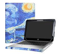 Alapmk Specialmente Progettato PU Custodia Protettiva in Pelle per 12.5 Pollici HP EliteBook Folio 1020 G1 & 13.3 Pollici HP EliteBook 1030 G1 Series Notebook,Starry Night