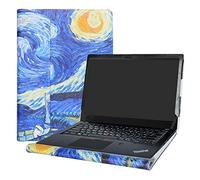 Alapmk Specialmente Progettato PU Custodia Protettiva in Pelle per 14" Lenovo ThinkPad T14 T14s P14s T490 T495 T495s T490s T480s/ThinkPad P43s Laptop(Not Fit thinkpad T480),Starry Night