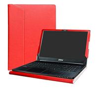 Alapmk Specialmente Progettato PU Custodia Protettiva in Pelle per 15.6" MSI GS Series GS63 Stealth-010/STEALTH-060 & Stealth PRO GS63VR STEALTH-252/Stealth Pro-230 Notebook,Rosso