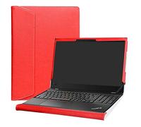 Alapmk Specialmente Progettato PU Custodia Protettiva per 15.6" Lenovo ThinkPad L15 T580 T570 & ThinkPad P52s P51s Series Laptop(Note:Not Fit ThinkPad P53s P51 P50s P50),Rosso