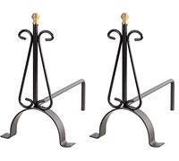 Alari Mini in ferro battuto per camino 35cm