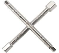 ALARM Chiave a croce sanitaria per estensioni del rubinetto, copre 11 misure, chiave di montaggio 200 mm, cromata