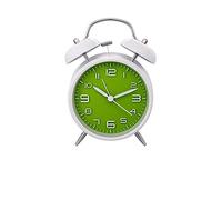 Alarm Clock 4 Inches Twin Bell Loud Alarm Clock for Heavy Sleepers Green Ringing Alarm Clock Lazy Sleep Alarm Clock