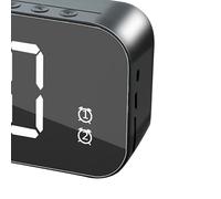 Alarm Clock BT Speaker Rechargeable Large Volume Mirror Display Portable Dig New