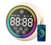 Alarm Clock - LED Display Portable Loud Sound Digital Desk Clock, Compact Time Display Device for Reliable Up Alerts and Daily Schedule Management | Modern Digital for Bedside Office Kitchen Bath