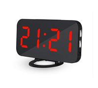Alarm Clock Mirror Alarm Clock Digital LED Clocks USB Phone Charging Electronic Watch Table Snooze Auto Adjustable Light Clocks Kids Alarm Clock