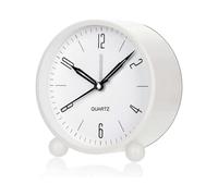 Alarm Clock, Super Silent Non Ticking Small Clock with Night Light, Battery Operated, Simply Design