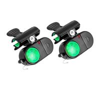 Alarmata a boccone - Campane di in Acciaio, avviso Notturno a Clip | Indicatori di morso di sensibili alla Luce a LED Luminosi con Doppie Campane, Segnale Forte per Pescatori di in b