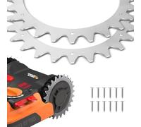 alasemo Spikes per Worx Landroid S&M in acciaio inossidabile accessori per robot tagliaerba con 12 viti in acciaio inossidabile per robot tagliaerba rasaerba robotici dimensioni ruota 205 mm 2 pezzi
