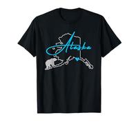 Alaska America con l'orso Polare Maglietta