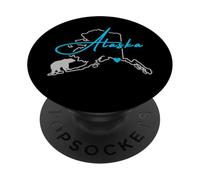 Alaska America con l'orso polare PopSockets PopGrip Adesivo