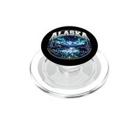 Alaska Aurora Moose Bear Mountain Wilderness Graphic PopSockets PopGrip per MagSafe