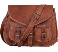 ALASKA EXPORTS - 14 Pollici Della Borsa A Tracolla Delle Donne Borsa A Tracolla Crossbody Satchel Signore Tote Borsa Da Viaggio, Marrone, 9 X 11 X 3.5 INCH, Tote