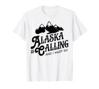 ALASKA is Calling and I Must Go T shirt Uomini Donne Montagne Maglietta