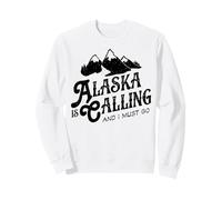 Alaska is Calling And I Must Go T Shirt Uomo Donna Montagne Felpa