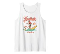 Alaska Kodiak AK Surfer Surf Spiaggia Pesca Vacanza Canotta