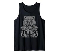 Alaska L'Ultima frontiera Montagne Vintage Bear Nature Amante Canotta
