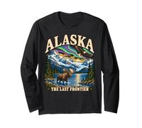 Alaska L'Ultima frontiera, Vintage Souvenir Alce Maglia a Manica