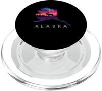 Alaska Moose Aurora Borealis - Stato e paesaggio dell'Alaska PopSockets PopGrip per MagSafe