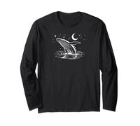 Alaska Retro Ocean Whale Scene Scenic Outdoor Maglia a Manica