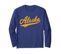 Alaska Script Baseball Sports Maglia Tipografia Maglia a Manica