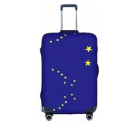 Alaska State Flag - Copertura per valigia, trolley, elastica, lavabile, antigraffio, adatta per 45-81 cm, bianco, M