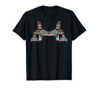 Alaska stile nativo americano Orca Tlingit Haida indigeno Maglietta