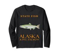 Alaska Territory Fish The King Salmone Maglia a Manica