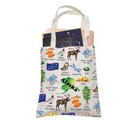 Alaska Tote Bag The Last Frontier Vacation Lover Borsa per la spesa riutilizzabile AK regalo da viaggio per migliore amica mamma papà, Alaska., 35cm ( 13.78 inch ) * 38 cm ( 14.96 inch)