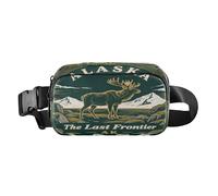 Alaska Ultima Frontiera Alla Moda Cerniera Fanny Pack Sling Bag per piccolo uomo d'affari Resistente all'acqua con Cinghia Regolabile per lo Shopping Sport Lavoro bolsa para hombre de cintura