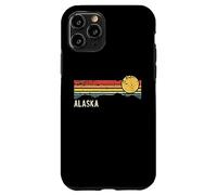 Alaska USA Retro Tramonto Stile Distressed Design Custodia per iPhone 11 Pro