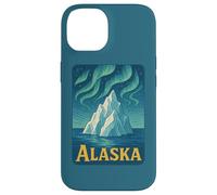 Alaska Wilderness Retro Northern Adventure Midnight Sun Custodia per iPhone 14