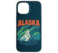 Alaska Wilderness Retro Northern Adventure Midnight Sun Custodia per iPhone 15