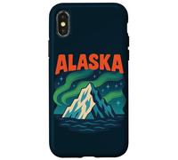 Alaska Wilderness Retro Northern Adventure Midnight Sun Custodia per iPhone X/XS