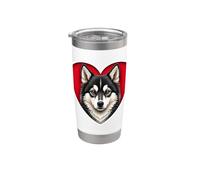 Alaskan Klee Kai Cuore Bicchiere termico in acciaio inox doppia parete
