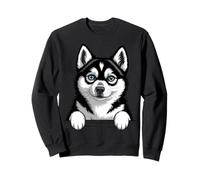 Alaskan Klee Kai Funny Peeking Pocket Husky Cucciolo Amante Felpa