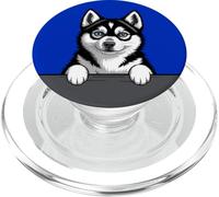 Alaskan Klee Kai Funny Peeking Pocket Husky Cucciolo Amante PopSockets PopGrip per MagSafe