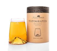 Alaskan MAKER Bicchiere long drink 450 ml - Cristallo di qualità superiore soffiato artigianalmente con montagne in rilievo | Cocktail, birra o bibita analcolica TOPOGRAPHIC (Fuji)
