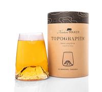 Alaskan MAKER Bicchiere long drink 450 ml - Cristallo di qualità superiore soffiato artigianalmente con montagne in rilievo | Cocktail, birra o bibita analcolica TOPOGRAPHIC (Kilimanjaro)