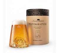 Alaskan MAKER Bicchiere lungo in vetro 450 ml - Borosilicato di alta qualità soffiato a mano con montagne in rilievo | Cocktail, birra o bevande analcoliche TOPOGRAPHIC (Watzmann)