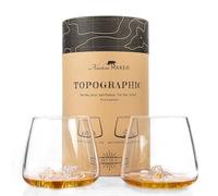 Alaskan MAKER Bicchieri da whisky 350ml (set di 2) - Bicchieri in cristallo soffiato a mano di qualità superiore con montagne in rilievo | Forma a tulipano | Liquori (GRAND CANYON e MATTERHORN)