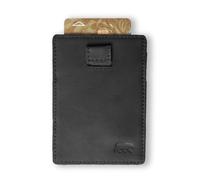 Alaskan MAKER - Portafoglio compatto in pelle pieno fiore - Magico per carte e banconote - Protezione RFID anti-pirateria - Fino a 16 carte - Sistema Pull-Out., Nero , H10,5cm x L7,5cm, Piccolo
