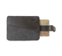 Alaskan MAKER Portafoglio da uomo extra piatto con protezione anti-RFID Handy by System Pull Out - Pelle vintage e cotone robusto - Porta carte e portamonete, grigio, Universelle, Vintage