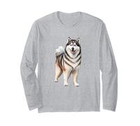 Alaskan Malamute Amante dei Cani Proprietario di Animali Domestici Cucciolo Carino Maglia a Manica