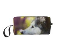 Alaskan Malamute Bokeh Animali Cani Carini, Borsa per il trucco Borsa per cosmetici Borsa da toilette da viaggio portatile Borsa per trucco Organizer