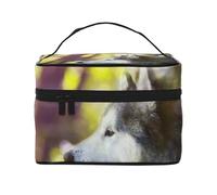 Alaskan Malamute Bokeh Animali Cani Carini, Borsa per il trucco Borsa per cosmetici Borsa da viaggio portatile da viaggio Astuccio per matite